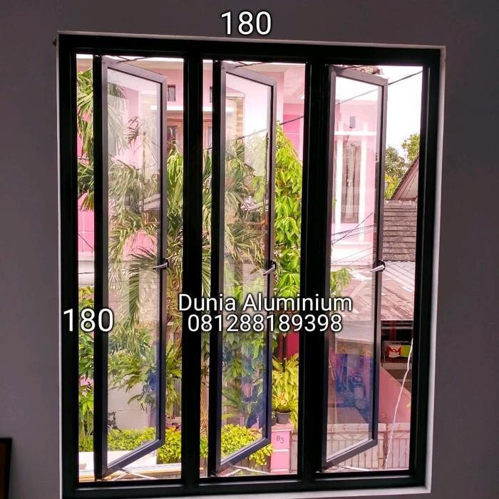 Jendela Aluminium L180 X T180 (3 Daun) Original Dan Terpercaya