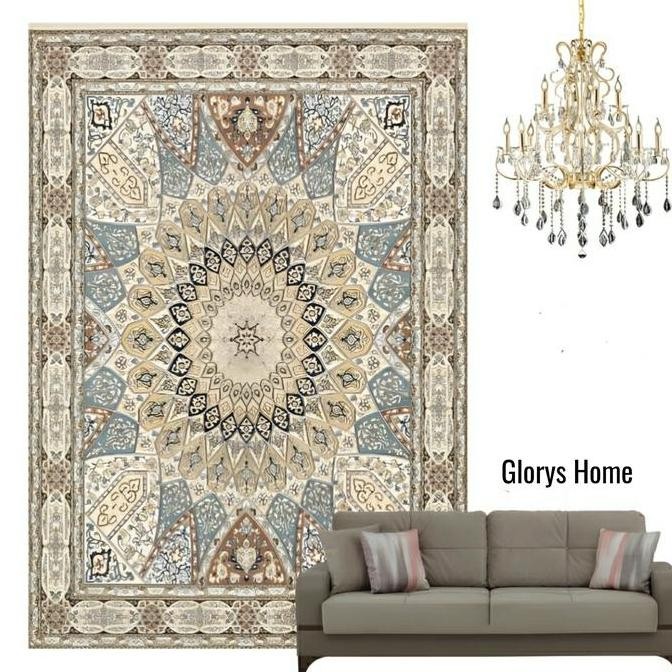 Karpet lantai ruang tamu permadani klasik motif turki