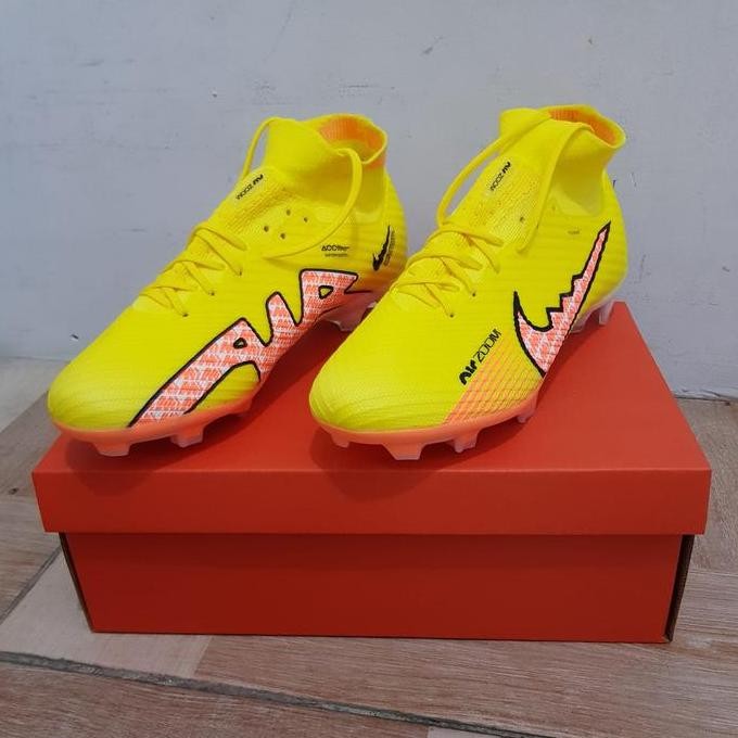 Sepatu Bola Anak Nike Zoom Mercurial Superfly 9 Elite Yellow Strike FG Terlaris