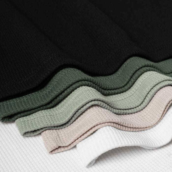 Otsky Kaos Pria Polos Waffle Premium