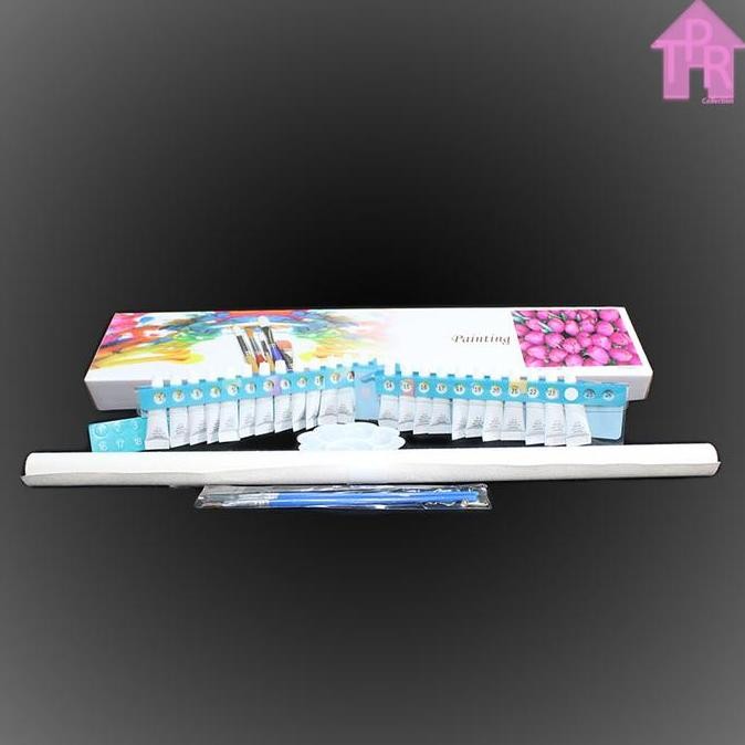 

DIY - Set Melukis / paint by number kit - FLOWER 40x50cm. part-4