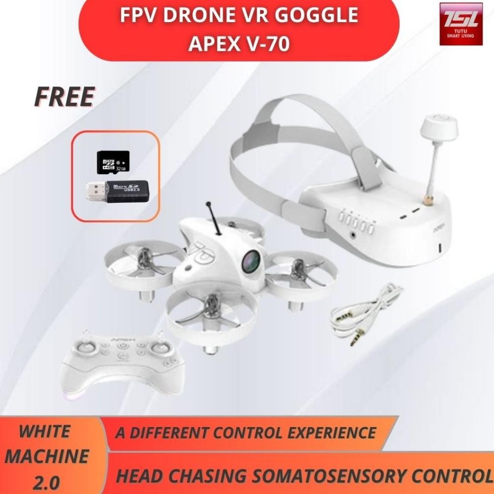 Terlaris Tutu Fpv Drone Vr Goggle Apex V-70 Bisa Di Atur Pakai Kepala Head Tracking Racing Drone 6-A