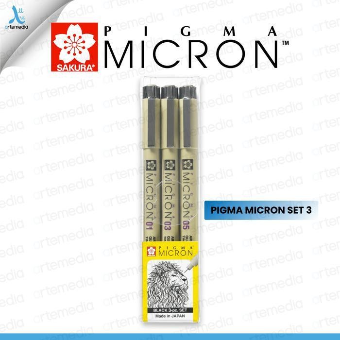 

Sp Drawing Pen Sakura Pigma Micron Set 3 Pigment Ink Pulpen Gambar