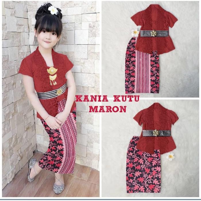 Bts Kebaya Anak Perempuan Modern  Umur 5 - 13 Tahun Set Kebaya Anak Tk Sd Kebaya Kutubaru Anak