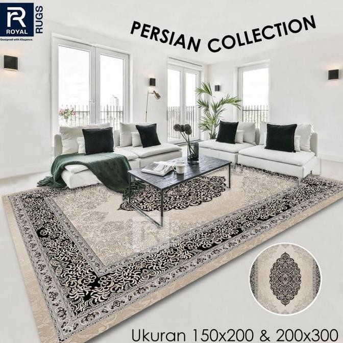 Karpet Lantai 200x300 cm untuk Ruang Tamu Lebar Bulu Tebal PERSIAN Carpet Permadani Turki Anti Slip 