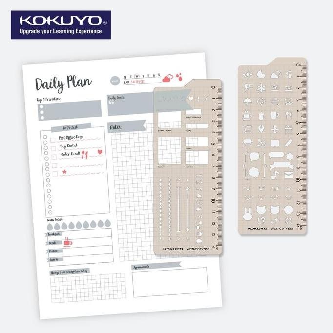 

NEW Kokuyo MO Techo Template Ruler Stencil - ICON WCN-CDTYS