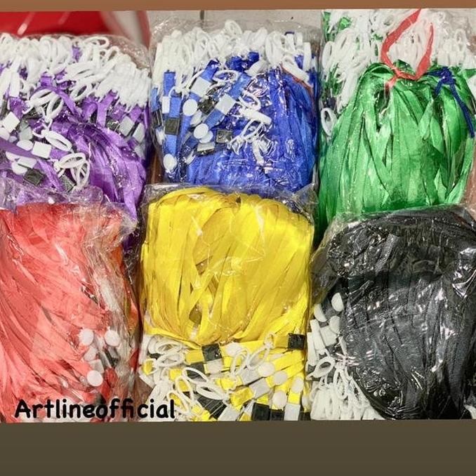 

Tali Id card import, Plastik kait 1 cm/ Gantungan ID card isi 100 pcs