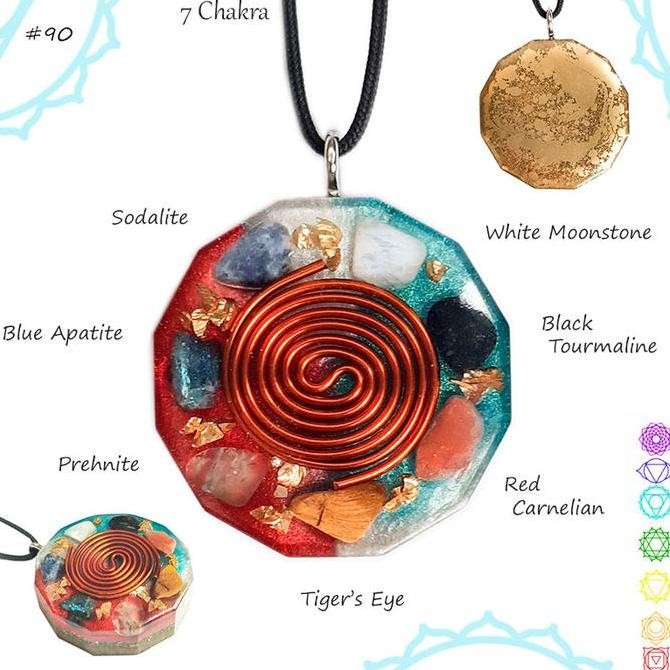 Kalung orgonite 7 chakra kesehatan scalar energy