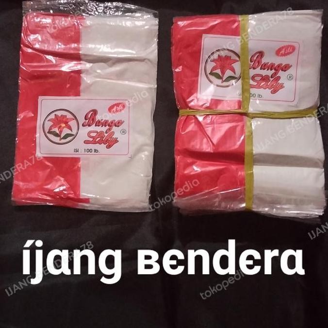 $$$$] BENDERA PLASTIK MERAH PUTIH 1 BUNGKUS BUNGA LILI