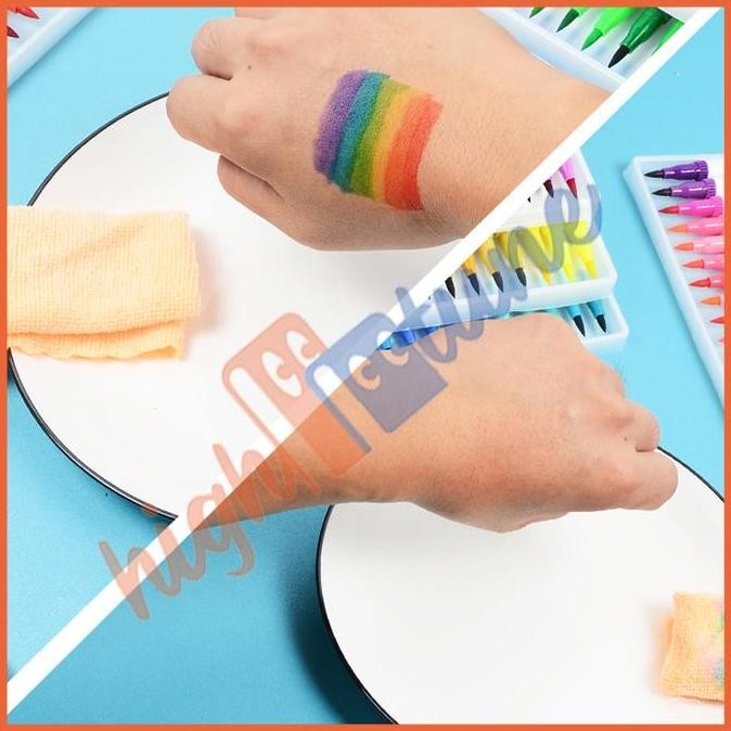 

Set Spidol Warna Air Cat Air Pena Kuas Hightune - 12, 36, 60, 100, 120 Warna