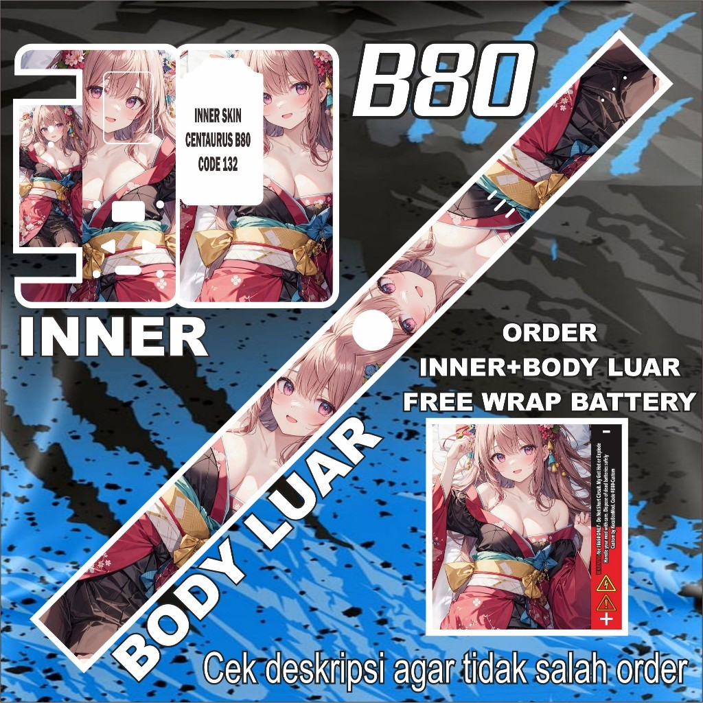 

Premium Cut - Stiker B80 Part2 132 Garskin Stiker / Case Custom Terlaris 2PCS/ Fullbody
