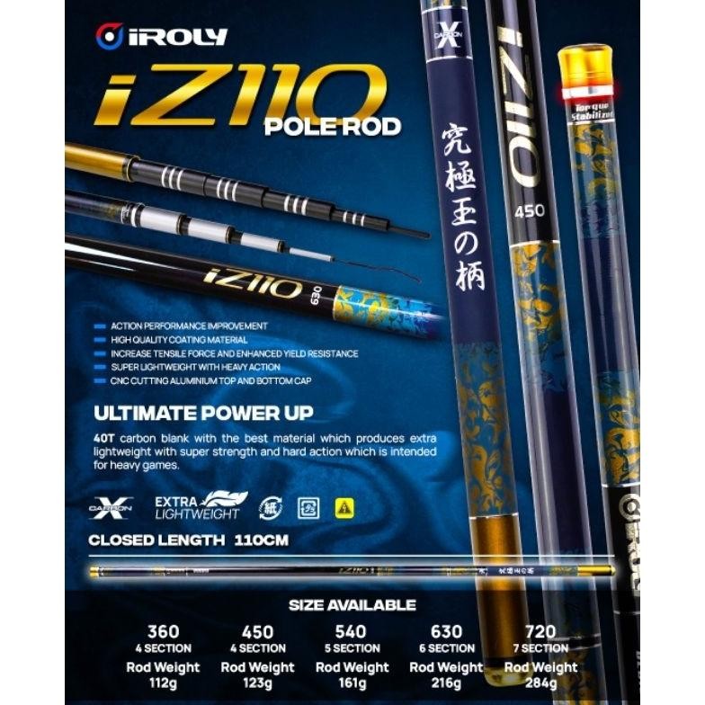 Joran TEGEK CARBON IROLY iS110 iX110 iZ110 iM110 - 360 450 540 630 720 Nugi