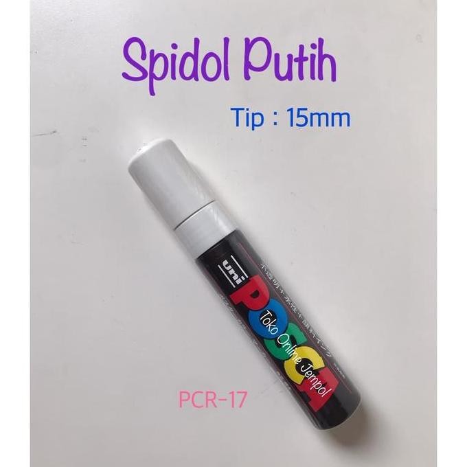 

BEBAS ONGKIR - ATK0764PC BIG 15mm PUTIH PCR-17 Spidol POSCA Marker Pen UNI kaca glass