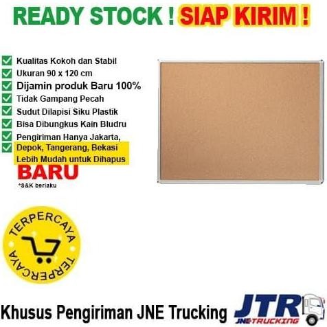 

BEBAS ONGKIR - Papan Pin Board / Soft Board SAKANA 90x120 Polos