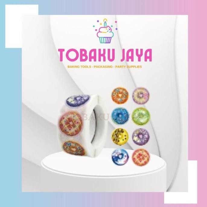 

siap kirim] STICKER Label Donat / Stiker Label Makanan Cepat Saji Unik Murah
