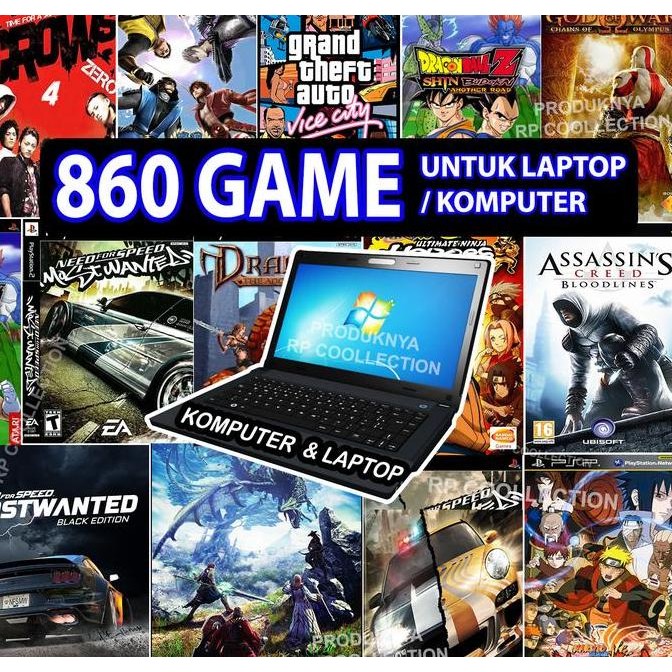 Flashdisk isi 860 Game Untuk Laptop Komputer PC
