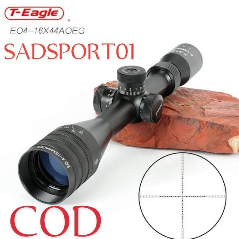 Teleskop T-Eagle 4-16x44aoeg -HK Lensa Jernih Tahan Getar Nugi