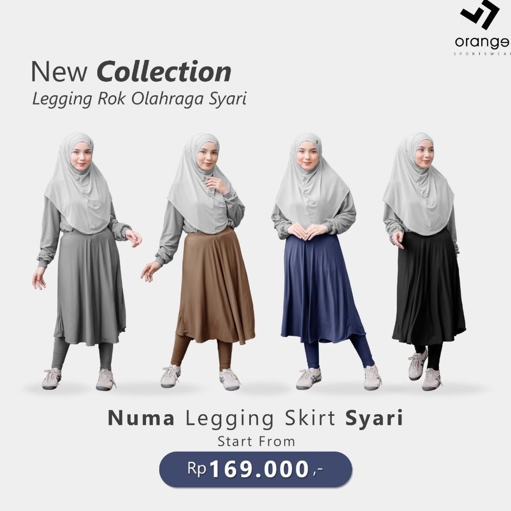 Legging Rok Panjang Syari Olahraga Wanita Numa Skirt Sport Nugi