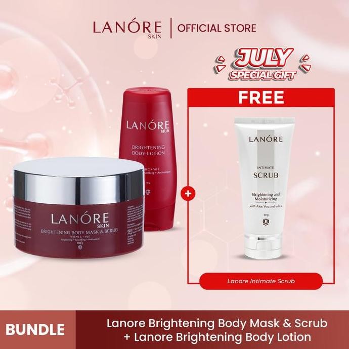 TERMURAH - Paket Lanore Skin Body Lotion + Lanore Skin Body Mask & Scrub + Special Gift