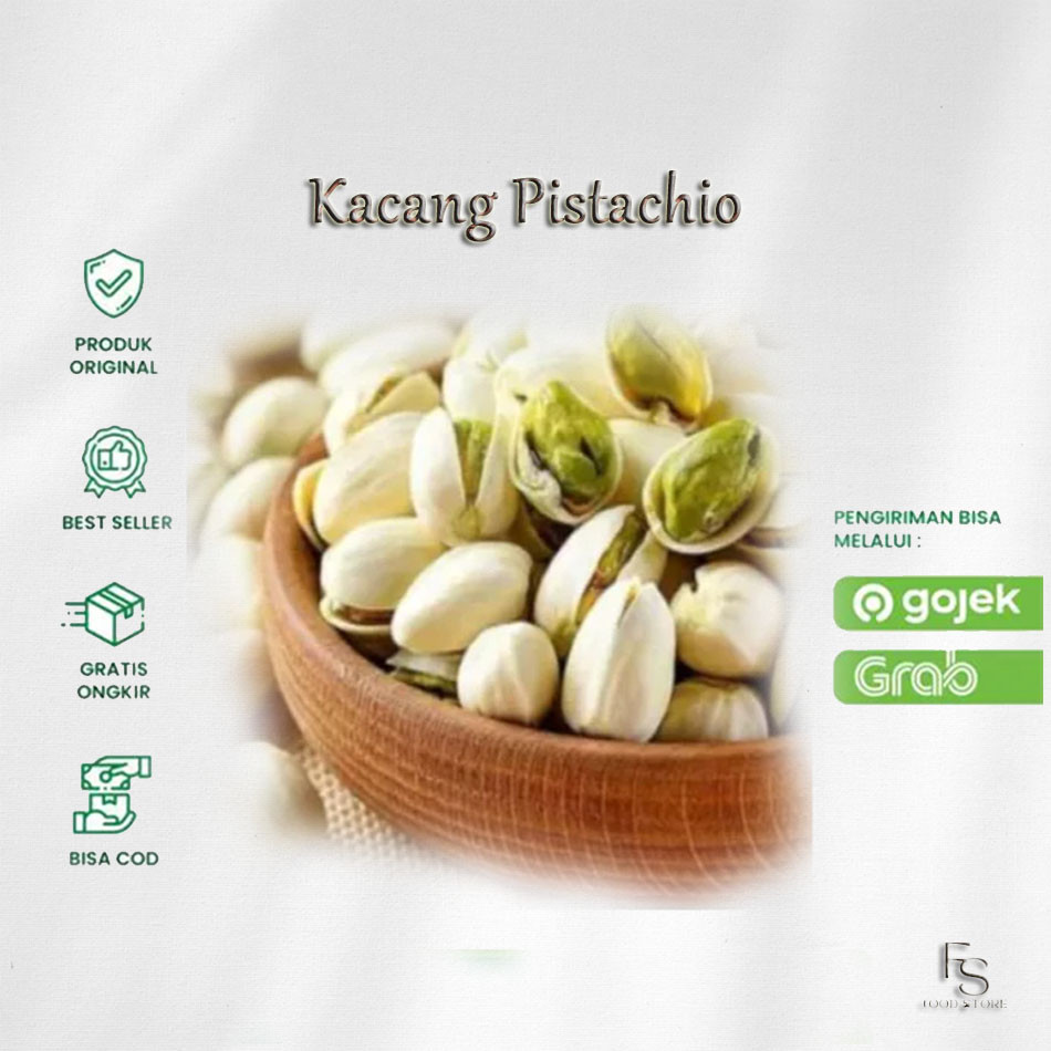 

KACANG PISTACHIO ROASTED 500 GR/ FUSTUK / KACANG ARAB PISTACHIO MATANG/ KACANG PISTACHIO