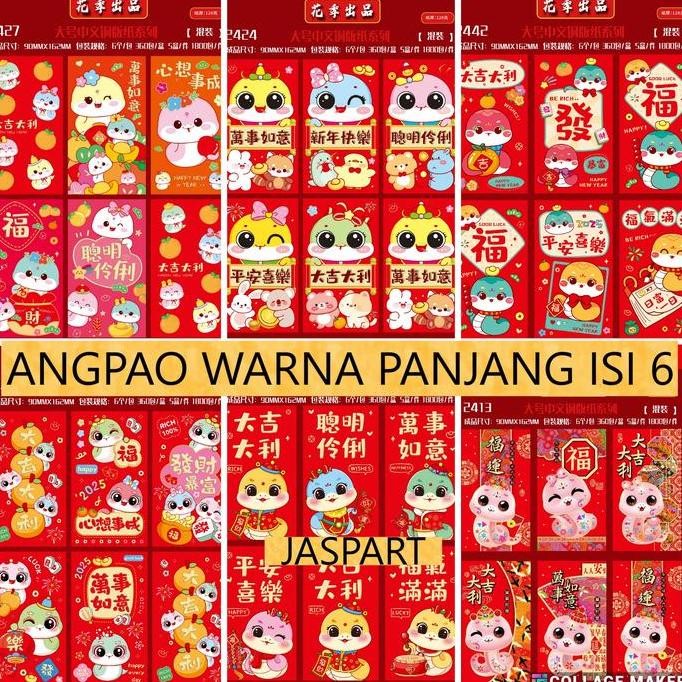 

siap kirim] ANGPAO PANJANG ANGPAO IMLEK SHIO ULAR 2025 PANJANG HONGBAO FU MERAH