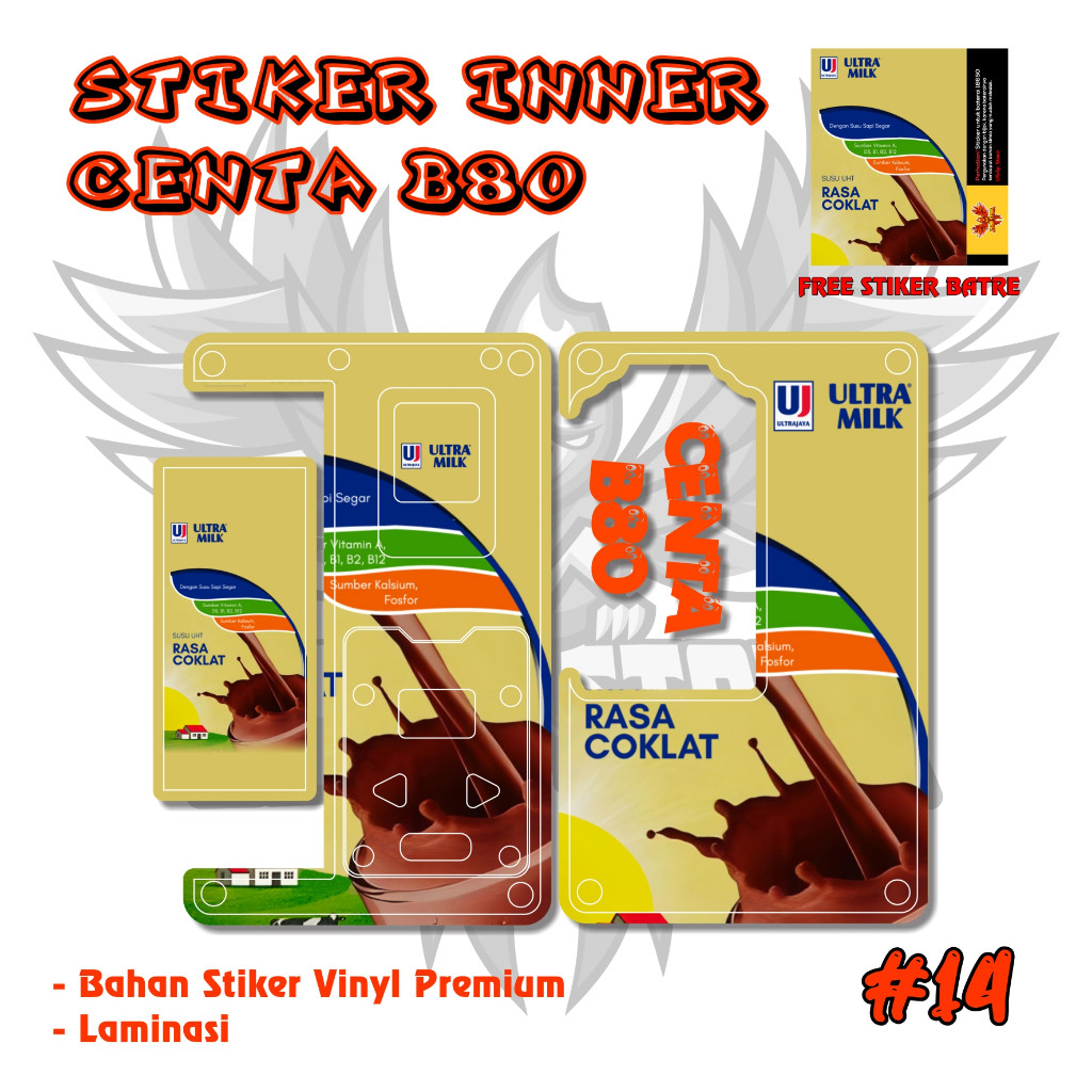 

Premium Cut - 1 B80 14 Garskin Stiker / Case Custom Terlaris 2PCS/ Fullbody