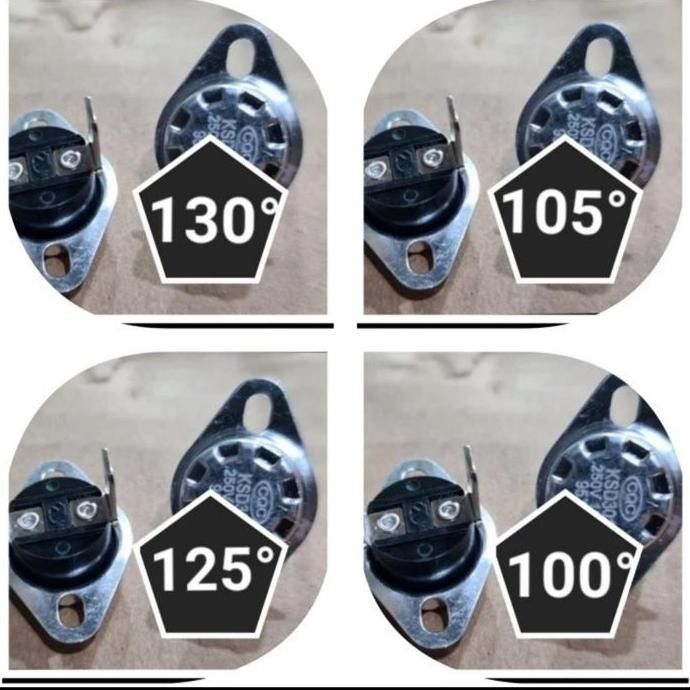 THERMOSTAT BIMETAL KSD301 KSD302 KSD 301 302 10A 250V NC OTOMATIS SUHU