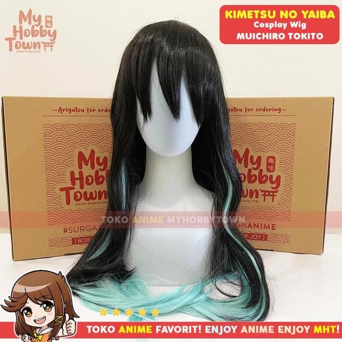 new Wig Cosplay Anime Kimetsu no Yaiba Demon Slayer : Muichiro Tokito