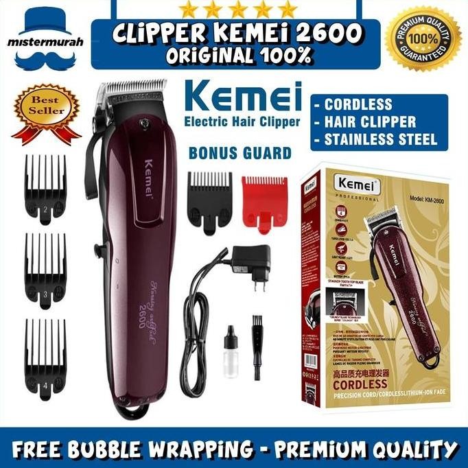 KEMEI KM 2600 ALAT MESIN CUKUR POTONG RAMBUT - WIRELESS HAIR CLIPPER