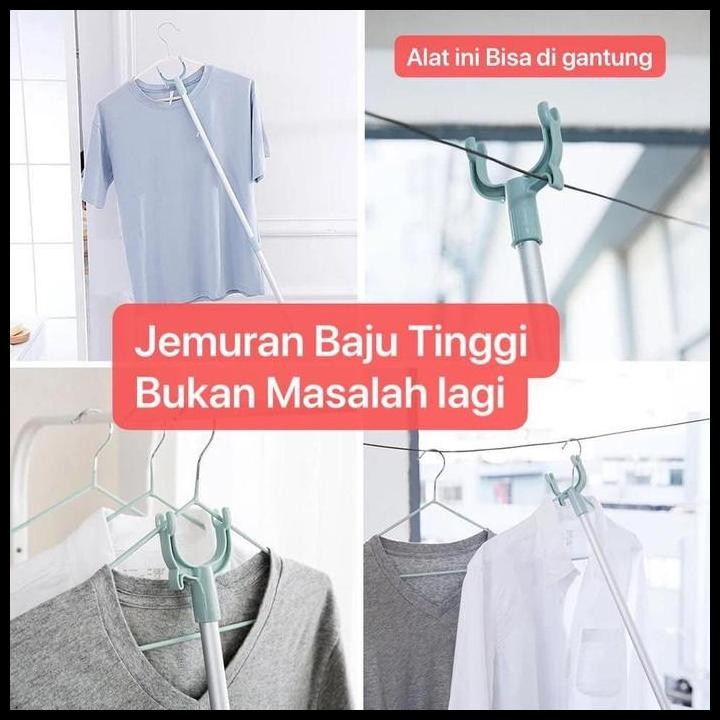 Alat Bantu Jemur Baju Pick Up Tool Tongkat Kait Jemuran/Gantungan Baju