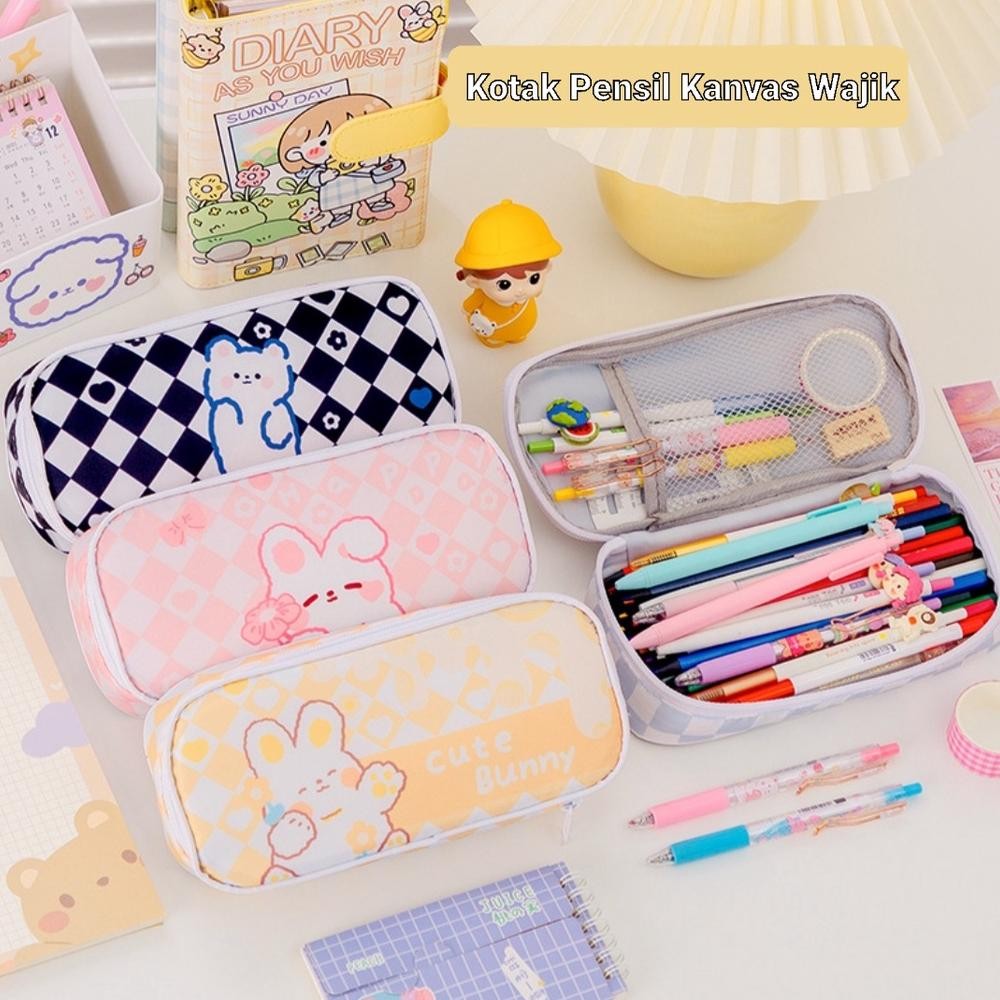 

Readyy!! Tempat Kotak Pensil Kanvas Wajik Animal Lucu