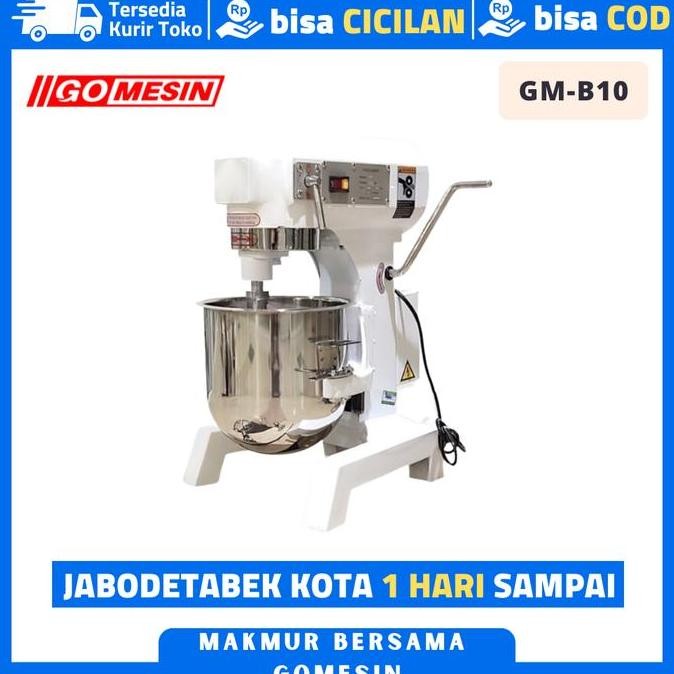 Bst Ready Planetary Mixer 10L Gomesin Mixer Roti 10 L Kapasitas 3Kg Gm-B10 Best Seller