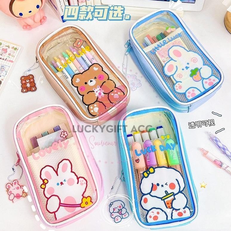 

Readyy!! (FREE GANTUNGAN) KOTAK PENSIL ANAK / TEMPAT TAS PENSIL ANAK 3 SLOT / PENCIL CASE AESTHETIC KARTUN JEPANG