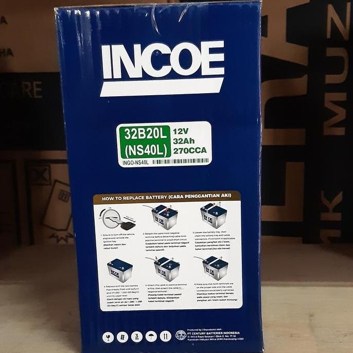 Aki Mobil Calya, Sigra, Agya, Ayla, Brio, Ignis, INCOE NS40L Aki basah murah