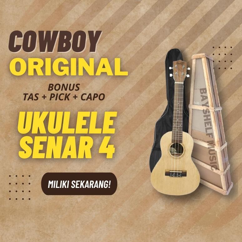Terlaris Ukulele Cowboy Concert Original Senar 4 Soprano Original Concert Murah Uk 23