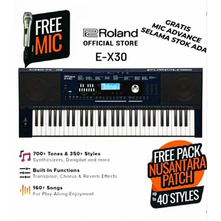 Terlaris [Ready Stock] Keyboard Roland EX30 61Key Arranger Ex30 Ex-30 Roland Original