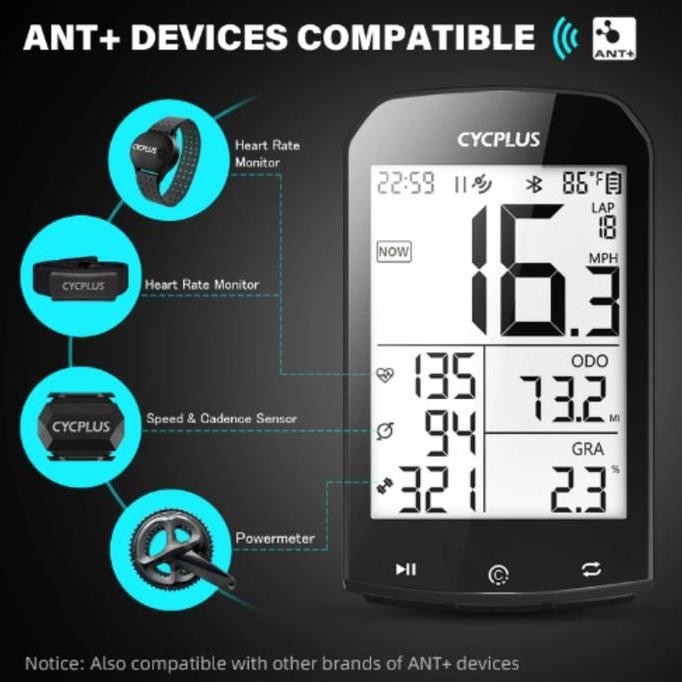 ready Paket Lengkap CYCPLUS Cyclocomp Speedometer
