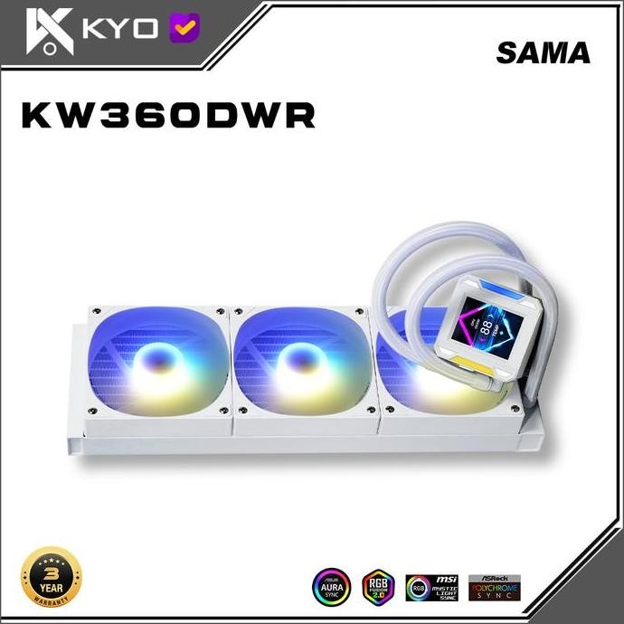 TERLARIS - KYO SAMA KW360R ARGB AIO Liquid Cooling LCD DISPLAY AIO 360mm