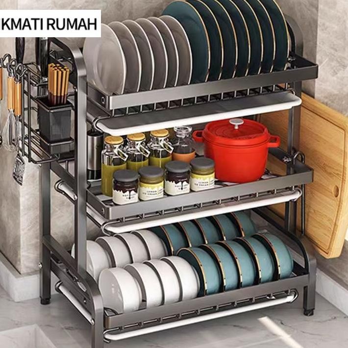 Rak Piring Stainless Rak Piring Gantung Rak Piring Wastafel  Rak Piring Minimalis Rak Dish Drainer D
