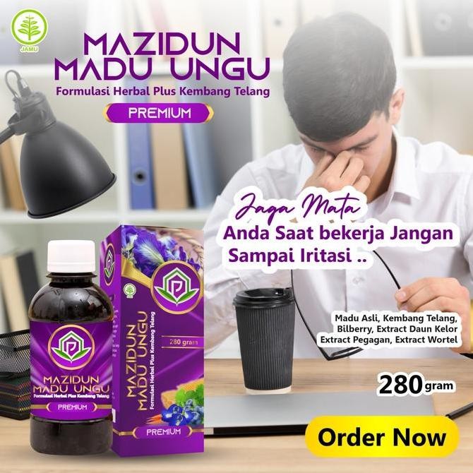 

Mata Sehat Madu Ungu 350Gr + Bilberry Wortel Kembang Telang Daun Kelor