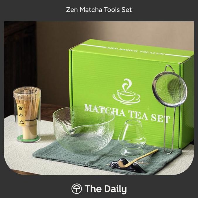 

Terlaris Zen Matcha Glass Bowl Chawan With Spout Chasen Holder - Mangkuk Dudukan Pengaduk Matcha Bahan Kaca - 8 In 1 Ready Stok