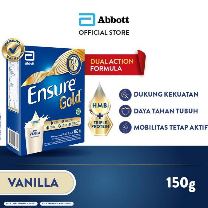 

terbaru ensure gold hmb vanila 150gr nutrisi rendah laktosa