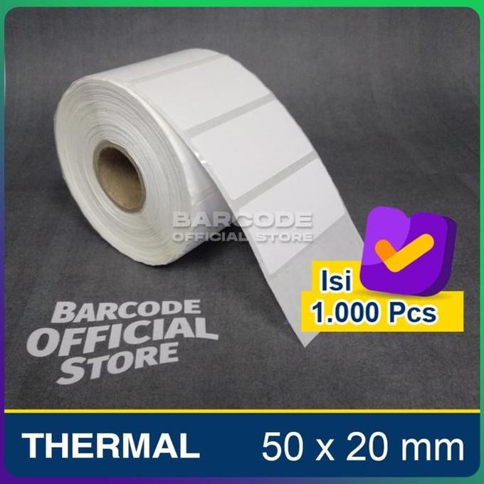 

Baru Label Thermal 50X20Mm 1 Line - Stiker Bare Printer Ukuran 50X20 Slop