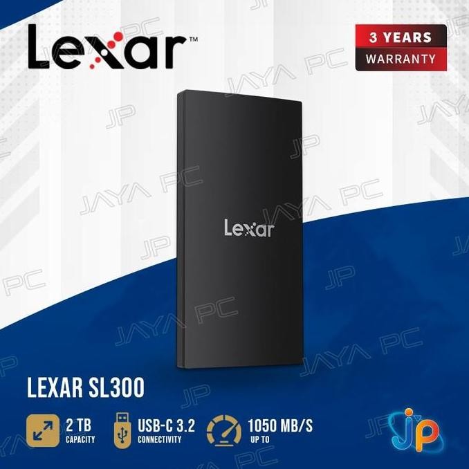 Lexar SL300 SSD External Portable 2TB - 2 TB USB-C 3.2