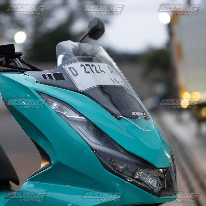 Docilworks - Windshield Visor Pcx 160 (2021-2024) Model Triton Honda Pcx 160 Original Dan Terpercaya