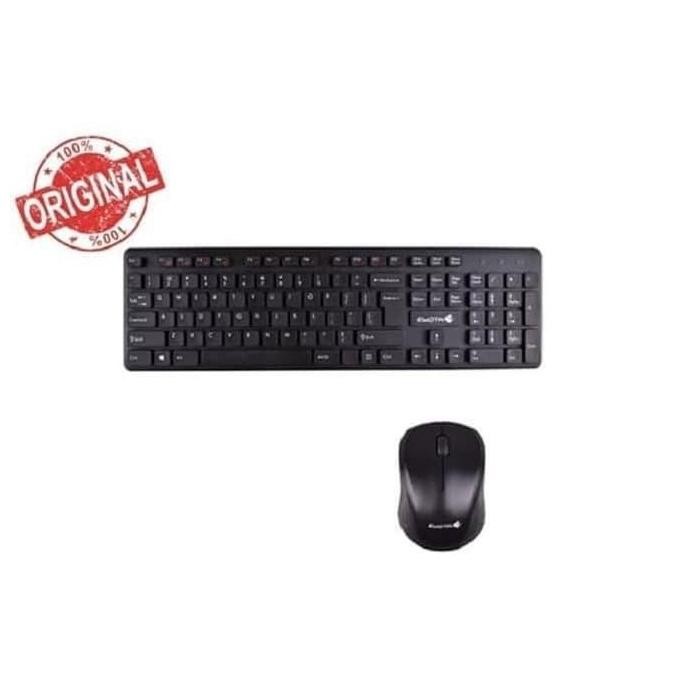 Keyboard mouse wireless combo eyota multimedia w88 slim Terlaris