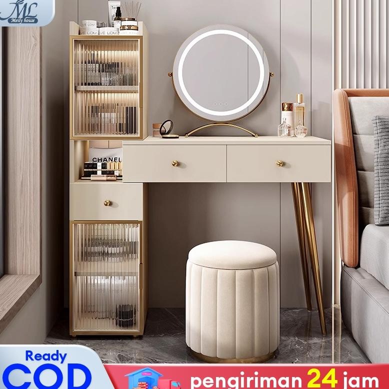 Meja Rias Aesthetic / Meja Rias Lampu / Meja Rias Minimalis / Meja Rias Sliding / Meja Make Up