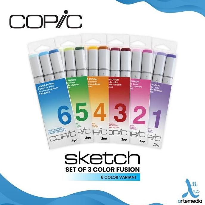 

COPIC SKETCH SET 3 FUSION BRUSH PEN COLOR MARKER SPIDOL WARNA ORIGINAL DAN TERPERCAYA