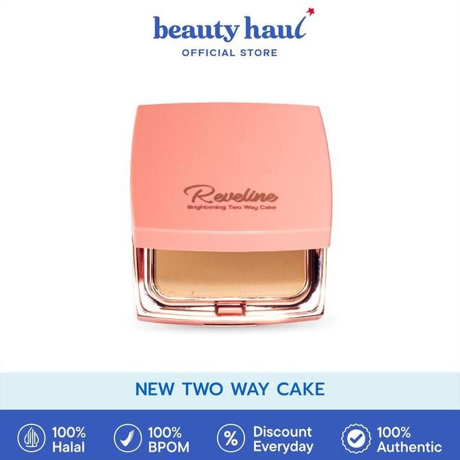 Asli REVELINE New Two Way Cake - Bedak Padat Cerah Makeup Natural