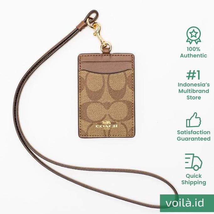 

TERBARU - Voilaid Coach Lanyard Signature Brown Khaki Saddle - 63274 IME74